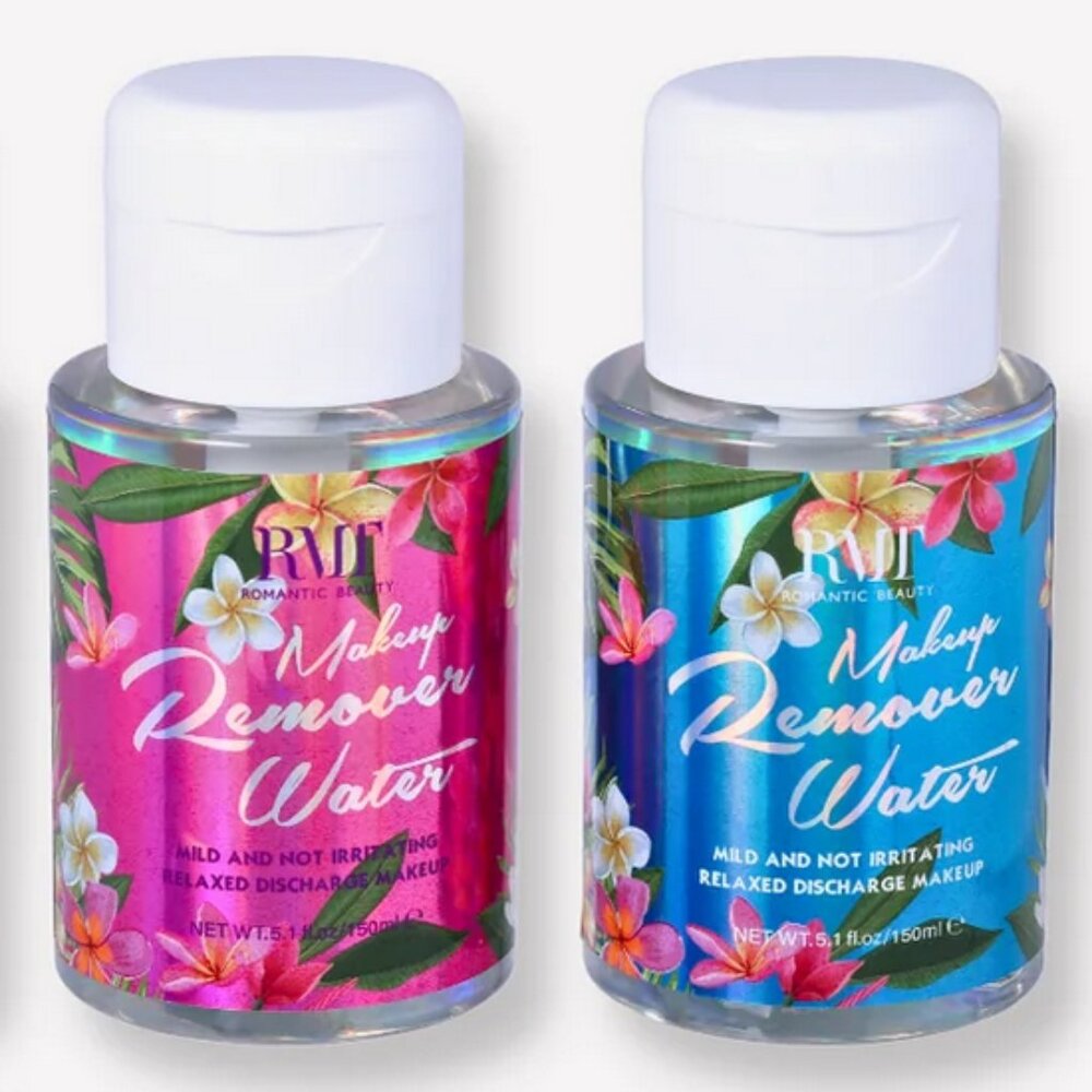 NEW 2 bottles, Pump Makeup Remover Micellar Water Romantic Beauty Cosmetics